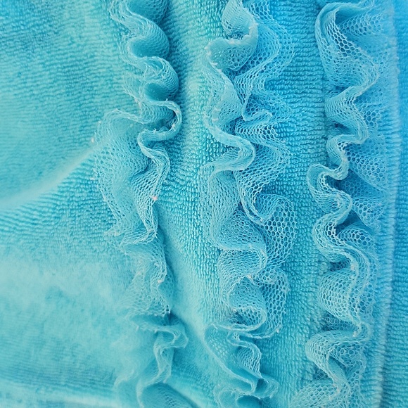 Circo terry hooded coverup with ruffle lace detail - Picture 4 of 5